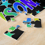 Puzzle "GREYSON" Prénom, Amusant "HEUREUX ANNIVERSAIRE" (Côté)