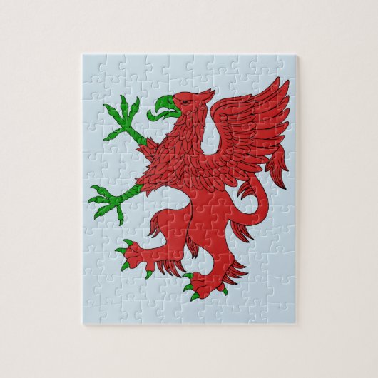 Puzzle Griffin en rouge et vert (Vertical)