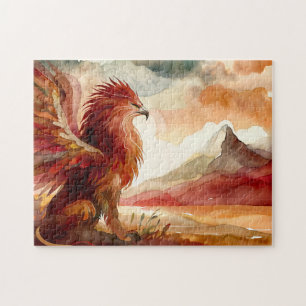 Puzzle Griffin et aquarelle de montagne