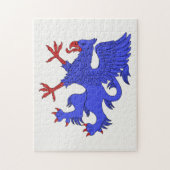 Puzzle Griffin Rampant Azure (Vertical)