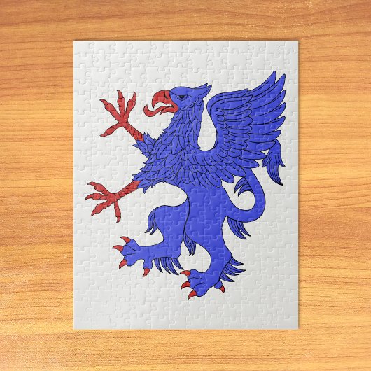 Puzzle Griffin Rampant Azure