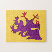 Puzzle Griffin Rampant Purpure (Horizontal)