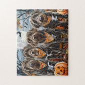 Puzzle Griffon à poil dur pointer Halloween Fantomatique (Vertical)