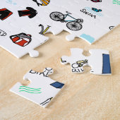 Puzzle Griffonnages de triathlon (Côté)