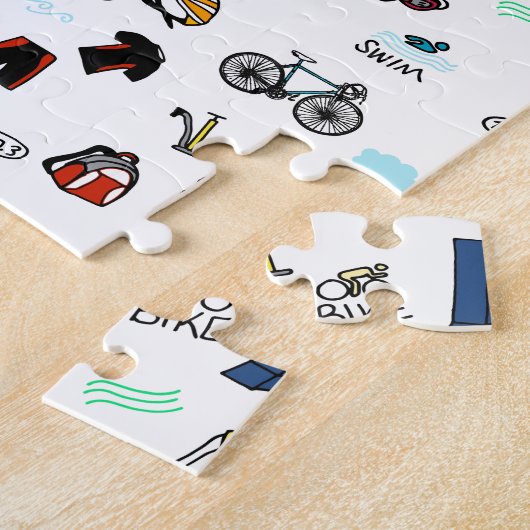 Puzzle Griffonnages de triathlon (Côté)