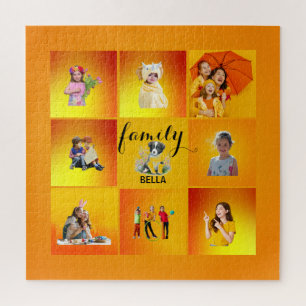 Puzzle Grille de Carré de l'école de photos de famille pe