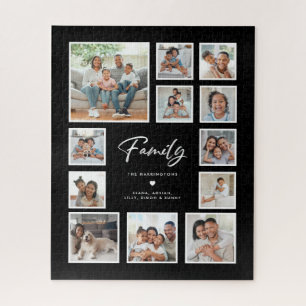 Puzzle Grille de collage multi-photo de famille   Fond no