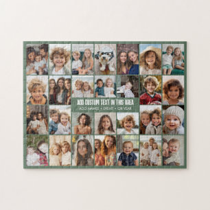 Puzzle Grille de collage photo 28 - 2 zones de texte - Ve
