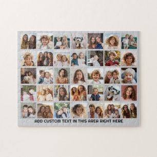 Puzzle Grille de collage photo 35 - 1 zone de texte - gri