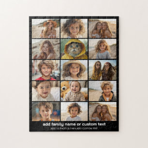 Puzzle Grille de collage photo simple 15 avec texte moder