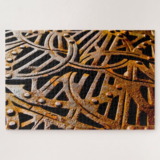Puzzle Grille Rouillée (Horizontal)