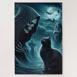 Puzzle Grim Reeper et Black Cat Halloween
