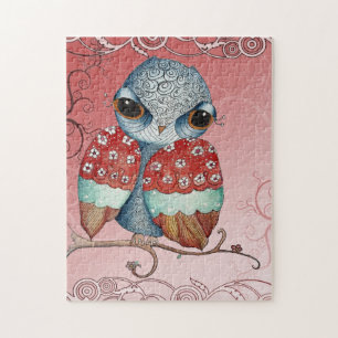 Puzzle grincheux lunatique de hibou