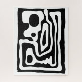 Puzzle Grip Vise : Noir et Blanc Abstrait (Vertical)