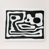 Puzzle Grip Vise : Noir et Blanc Abstrait (Horizontal)