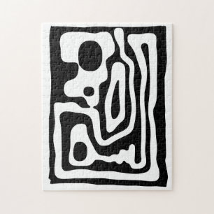Puzzle Grip Vise : Noir et Blanc Abstrait