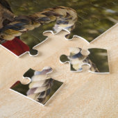 Puzzle Gris africain du Congo sur une oscillation (Côté)