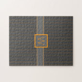 Puzzle Gris avec Rayures Orange (Horizontal)