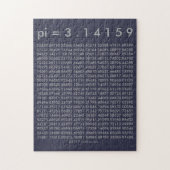 Puzzle gris de bleu marine de chiffres de jour des maths (Vertical)