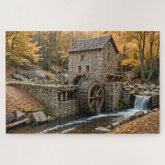 Puzzle Grist Mill in Autumn (Horizontal)