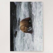 Puzzle Grizzly Bear Alaska Saumon Fishing Faune (Vertical)