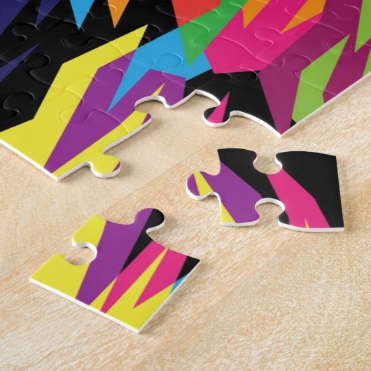 Puzzle Grizzly ours coloré pop art abstrait (Côté)