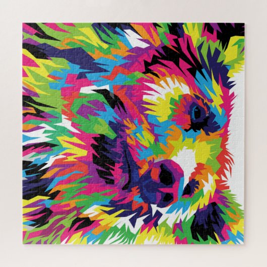 Puzzle Grizzly ours pop art coloré (Horizontal)