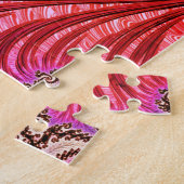 Puzzle Groovy Abstrait Digital Funky Boho Spirale Fractal (Côté)