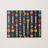 Puzzle Groovy Good Vibes Love Smile Retro Beads (Horizontal)