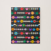 Puzzle Groovy Good Vibes Love Smile Retro Beads (Vertical)