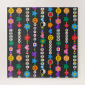Puzzle Groovy Good Vibes Love Smile Retro Beads (Horizontal)