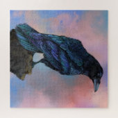 Puzzle Gros Corbeau commun - Peinture (Horizontal)