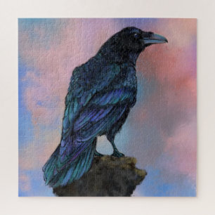Puzzle Gros Corbeau commun - Peinture