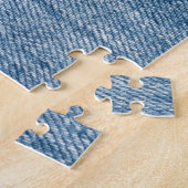 Puzzle Gros plan bleu jean texture (Côté)