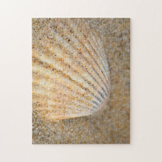 Puzzle Gros plan de Cockle SeaShell dans le sable sur la (Vertical)