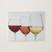 Puzzle Gros plan de verres de différents vins (Horizontal)