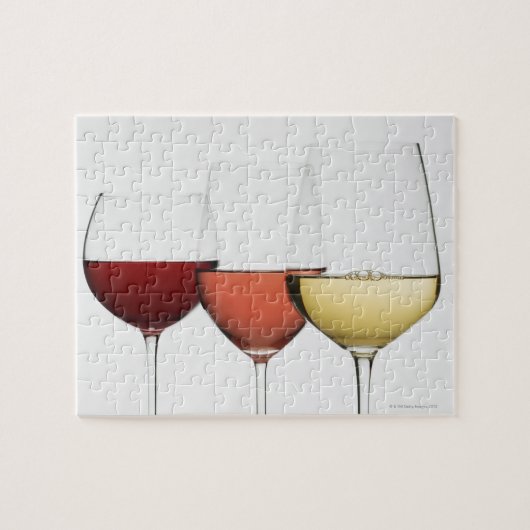 Puzzle Gros plan de verres de différents vins (Horizontal)