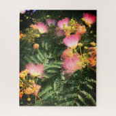 Puzzle Grosses fleurs de mimosa rose (Vertical)