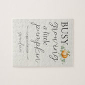 Puzzle Grossesse mignonne Faire-part Petit Citrouille Puz (Horizontal)