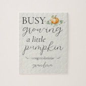 Puzzle Grossesse mignonne Faire-part Petit Citrouille Puz (Vertical)