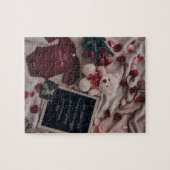 Puzzle Grossesse romantique avec Roses & Teddy (Horizontal)