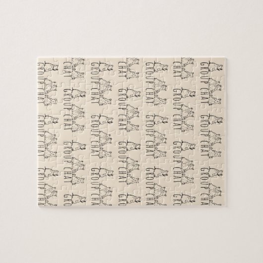 Puzzle Group Chat Cute Bears Pattern (Horizontal)