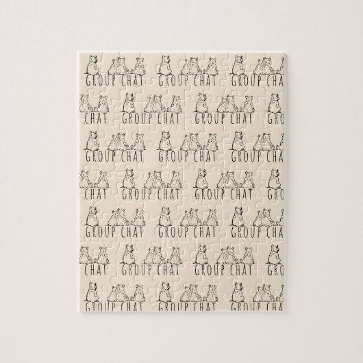 Puzzle Group Chat Cute Bears Pattern (Vertical)