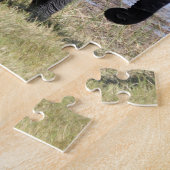 Puzzle Group of African Elephants in Front of Water Hole (Côté)