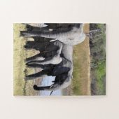 Puzzle Group of African Elephants in Front of Water Hole (Horizontal)