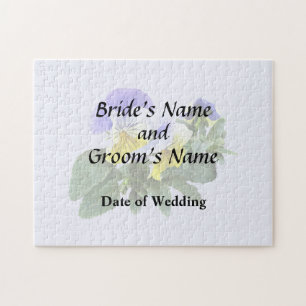 Puzzle Groupe De Pansies Jaune Et Violet Mariage
