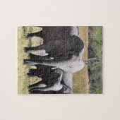 Puzzle Groupe d'éléphants africains devant le trou d'eau (Horizontal)