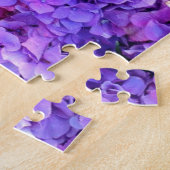 Puzzle Groupe massif d'hortensias pourpres et bleus (Côté)