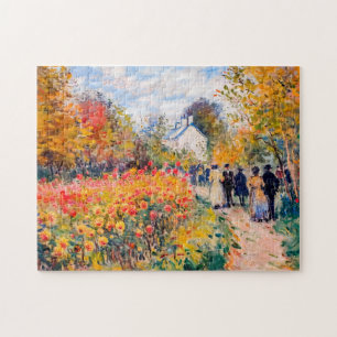 Puzzle Groupe se promenant dans un jardin automnal avec d