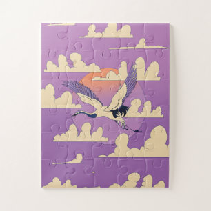 Puzzle Grue asiatique rose